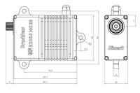 Servomoteur sans balais Himark HF22026MG avec retour d'information 220kgf.cm 0.26s/60 °   Servomoteur entièrement métallique 28V PWM+UART 191,4 Lbf-In 1,38 pouces pour avions RC