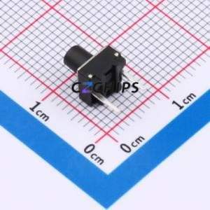 TSA06154-075B332BA Tactile Switch Through hole Component (THT),6.1x6.1mm Switch Single Pole Single Throw Round Button 1.8N 6.1mm - Product Image 2