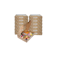 Design personalizzabile del distributore della finestra della scatola di imballaggio della carta Kraft per l'insalata del biscotto della torta che cuoce i materiali riciclati