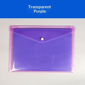 Busta Portadocumenti Personalizzata con Bottone a Pressione, Trasparente, in PP Spesso, Formato A4/A5, per Archiviazione Documenti e <span class=keywords><strong>Biglietti</strong></span> - Product Image 5