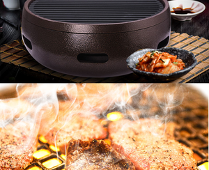 Barbecue giapponese con rete per Barbecue, griglia per Barbecue in legno in ghisa in acciaio inossidabile, griglia per Barbecue senza fumo per famiglie - Product Image 4