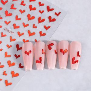 Adesivi per Unghie a Forma di Cuore Rosso Piccoli Cuori d'Amore San Valentino 3D Autoadesivi per Manicure Decorazioni per Unghie - Product Image 5