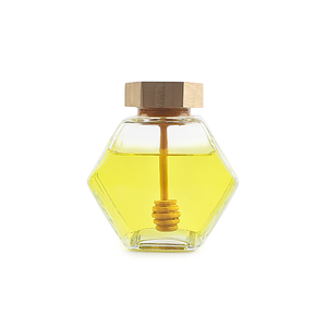 100ml 230ml 380ml <span class=keywords><strong>300g</strong></span> 500g pot <span class=keywords><strong>de</strong></span> miel d'abeille en verre en forme hexagonale <span class=keywords><strong>de</strong></span> luxe avec couvercle en <span class=keywords><strong>bois</strong></span> <span class=keywords><strong>de</strong></span> bambou - Product Image 5