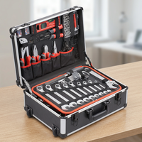 Kit d'outils de réparation automobile et domestique 156 pièces en acier CRV avec clés à douilles et mallette de rangement rigide – Vente en gros