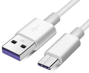 Cable USB 3,1 de carga rápida para móvil, Cable tipo C de 1M, 5A, para <span class=keywords><strong>Huawei</strong></span> Mate 20, <span class=keywords><strong>P40</strong></span>, P30, P20 Pro <span class=keywords><strong>Lite</strong></span>, cargador de USB-C - Product Image 1
