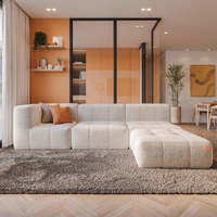 ATUNUS Muebles de Sala de Estar de Diseño Moderno de Alta Gama, Juego de Sofás Modulares Seccionales de Lujo