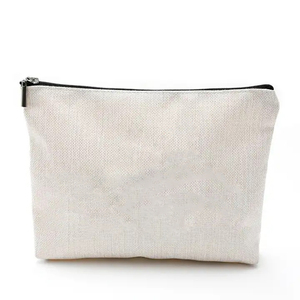 Pochette Trucco Promozionale in Tela di Cotone Lavabile e Riutilizzabile con Cerniera e Stampa Logo Personalizzato - Product Image 2