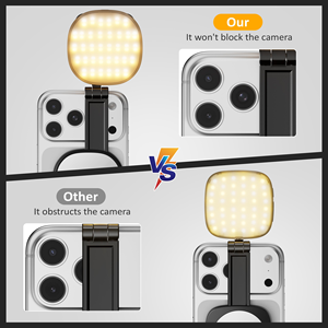 Lampe Selfie Magnétique à Clipser sur Magsafe, Lumière d'Appoint LED Rechargeable et Dimmable pour Téléphone, Vidéoconférence et Diffusion en Direct - Product Image 5