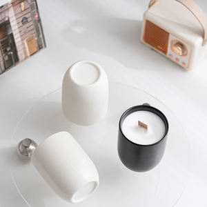 AIKUN Factory Luxury Custom White Candle Jar Vessels Solid Circle Soy Wax Scented Candle With Lid and <b>Gift</b> <b>Box</b> - Product Image 4