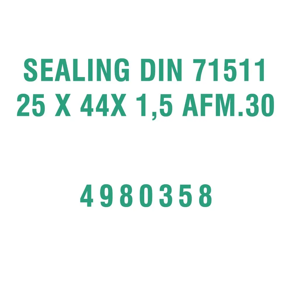 ซีล DIN 71511 25 x 44X 15 AFM.30 4980358สำหรับเครื่องยนต์ D924T Liebherr