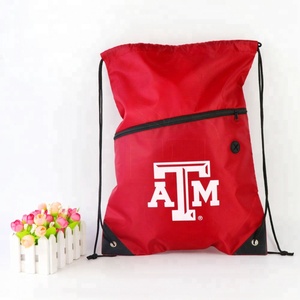 防水标志420D涤纶拉绳定制回收运动背包运动包促销健身拉绳包 - Product Image 4