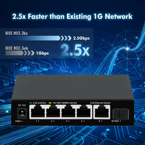 <span class=keywords><strong>Switch</strong></span> Ethernet non géré 5 ports 2,5 Gbit/s pour console de jeu, PC, NAS avec port SFP+ 10G en uplink - Product Image 2
