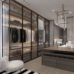 Armoire moderne en bois 2026 avec portes coulissantes, miroir et éclairage intégrés, couleur personnalisable, mobilier <span class=keywords><strong>de</strong></span> chambre à coucher - Product Image 1