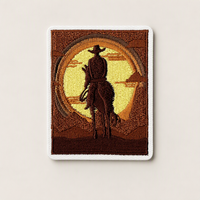 Patch brodé thermocollant ou à coudre avec support Velcro, vente en gros pour vêtements, vestes et chapeaux