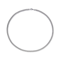 Collier chaîne torsadée tendance en acier inoxydable plaqué or 18 carats de 24 pouces pour homme, idéal pour un cadeau de mariage (vente en gros)