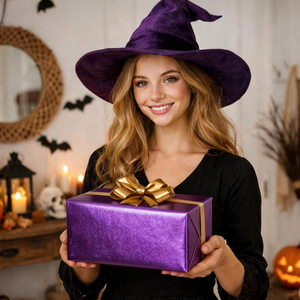 Purple shimmering gift <b>wrapping</b> <b>paper</b> Basic yet sophisticated <b>Halloween</b> themed gift <b>wrapping</b> <b>paper</b> Customizable - Product Image 2