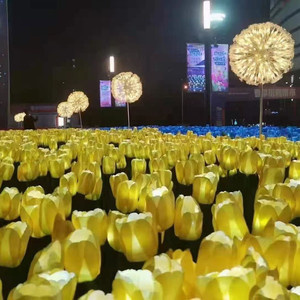 एलईडी ट्यूलिप फूलों की रोशनी ip44 प्लास्टिक सजावटी गार्डन यार्ड बाहरी परिदृश्य के लिए खड़े क्रिसमस छुट्टी सजावट - Product Image 3