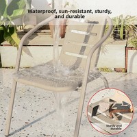 Chaise de loisirs d'extérieur couleur champagne en alliage d'aluminium, style européen moderne et simple, avec corde et tissu maillé, mobile