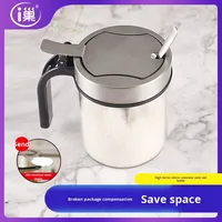 Dropshipping INest LH-006 Pot à épices avec cuillère Boîte à épices en verre étanche à l'humidité en stock