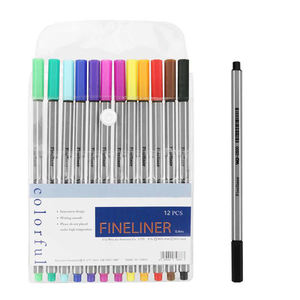 Diario planificador punta fina bolígrafos de colores 0,4mm Fineliner Pen Set marcador de bocetos de punta fina para proveedores de oficina escolar - Product Image 4