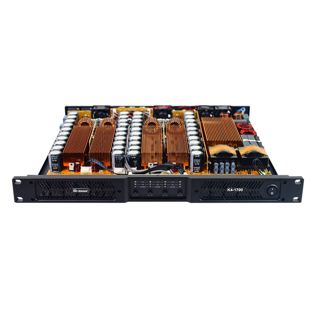 1U Digital Professional 4 Channel Stereo Portable Voice Audio Power Stage Music Class D Line Array Public Address Amplifier