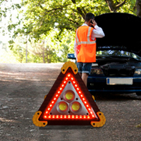 Triangle d'avertissement LED, clignotant de sécurité, lumière de route, trousse à outils d'urgence, signe, trépied, Triangle d'avertissement