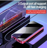 Chargeur Portable 10000mAh Slim UV 2-en-1 USB Type C et LCD Power Bank avec Câbles de Sortie Étanches 20W Inclus