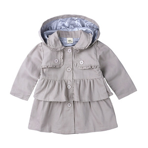 Manteau trench pour bébé fille, style uni, automne 2019, nouveau modèle - Product Image 3