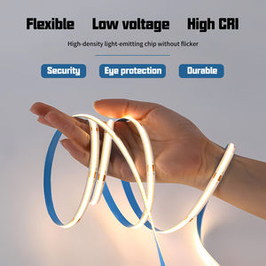 ไฟแถบ LED แบบ COB ความหนาแน่นสูง 320 480 หลอด/เมตร 12V/24V ไฟแถบ LED แบบยืดหยุ่น แสงวอร์มไวท์ แสงธรรมชาติ แสงขาว สำหรับติดเพดาน - Product Image 2