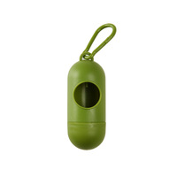 Sacs de merde de chien noir Standard avec distributeur et pince à laisse 15 sacs à chien par rouleau sac à ordures de recharge propre à la maison en plein air