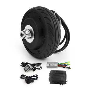 DIY 200瓦实心轮胎电机车轮5英寸无刷轮毂电机电动滑板车零件和附件