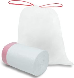 <b>Blue</b> drawstring garbage bag 10 gallon kitchen Garbage Bags Trash Bags with Drawstring <b>Blue</b> 2 <b>Rolls</b>/110 Bags - Product Image 1