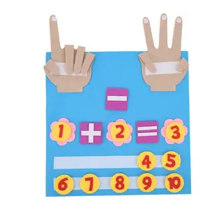 Factory OEM Math Busy Board Felt Board Finger Numbers Counting Toy Felt Busy Book Classic Counting Tool for Toddler Felt Toys