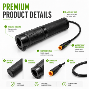 Acelerador de Manillar Derecho WUXING 158X para Bicicleta Eléctrica y Scooter, 24V-72V, Piezas de Conversión para Ebike, Corriente Continua, SM WP, 3 Pines - Product Image 2