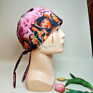 Cappelli Chirurgici in Cotone con Stampa di Personaggi Cartoon e Laccetti Posteriori per Infermieri Maschi, Accessori per la Testa, Cappelli da <span class=keywords><strong>Dottore</strong></span> e Infermiere con Fodera in Raso - Product Image 2
