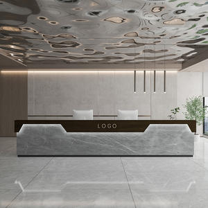 Haut de gamme Yimutang réception commerciale réception salon moderne caissier comptoir vitrine hauteur réglable bois - Product Image 2