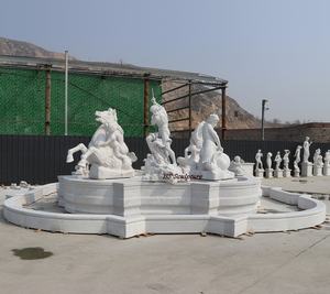 Fontaine d'eau de jardin <span class=keywords><strong>en</strong></span> marbre blanc pur, grande taille, grec, ancien, fontaine d'eau - Product Image 1