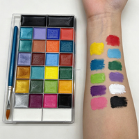 Kit de peinture corporelle et faciale professionnelle arc-en-ciel en gros, non toxique, à base d'eau, fournitures de maquillage pour Halloween, cosplay, fête, enfants, OEM