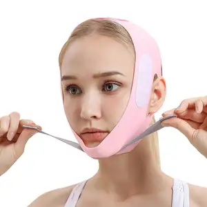 V-Face 재사용 가능한 붕대 더블 턱 감속기 슬리밍 스트랩 지속 가능한 안면 성형 패치 얼굴 조임 감속기 V 라인 페이셜 마스크