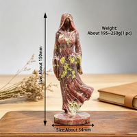 Figura de Bruja de Cristal Natural al por Mayor, Estatua de Piedra Tallada a Mano para Decoración de Altar, Colección y Regalos Espirituales