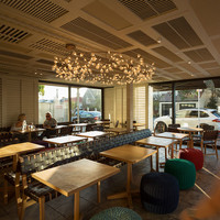 Luminaires suspendus circulaires modernes Firefly pour hôtel, salon, restaurant, cuisine, lustre en forme de branche d'arbre en or rose et noir