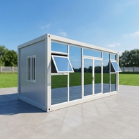 Maisons préfabriquées modulaires en conteneurs, panneaux sandwich en acier, bureaux, design moderne, utilisation en extérieur, tailles et couleurs personnalisables, hôtel