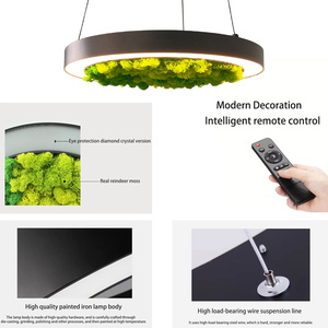 مصباح ديكور حديث لمطعم مقهى فندق منتجع فاخر بهو سقف نبات صناعي موس مصباح LED - Product Image 4
