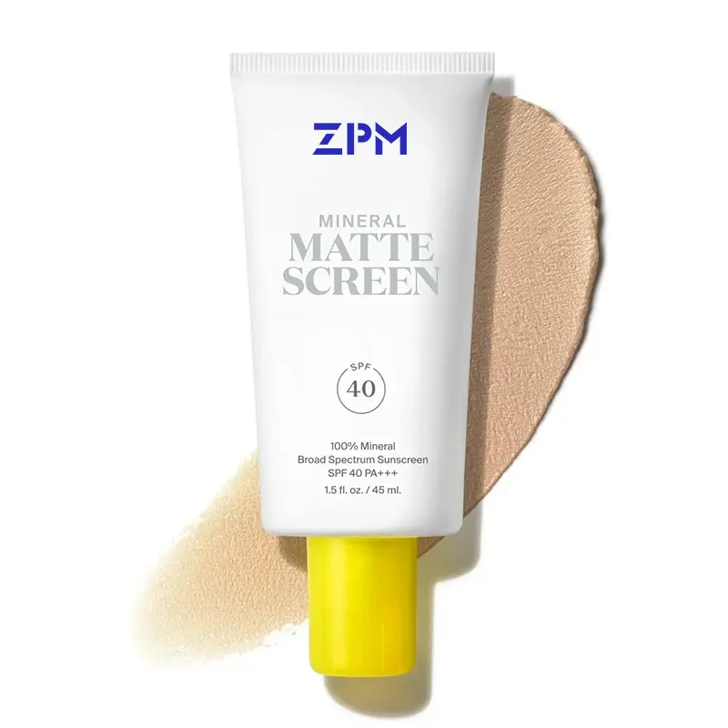 Mineral Mattescreen SPF 40 100% Mineral yağsız güneş koruyucu gözenekleri en aza indirir güneş koruyucu ve bronzlaşma