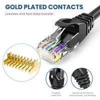 Cable Ethernet XCR Cat6 de 10 Gbps de Alta Velocidad, Conductor de Cobre Desnudo, Aislamiento de PVC, para Interiores y Exteriores, RJ45, para Computadora, Router, Módem