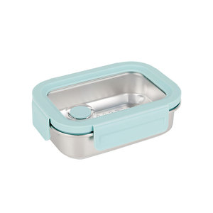 Lonchera Rectangular de Acero Inoxidable de Grado Alimenticio al por Mayor, Sellada, con Tapa Desmontable - Product Image 1