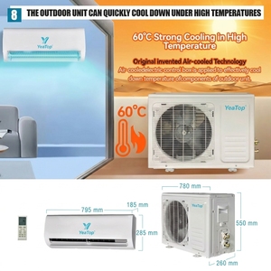 Nouveau modèle 2026 – Climatiseur résidentiel split 30000 BTU avec refroidissement rapide, faible bruit et système de compresseur économe en énergie, haute efficacité - Product Image 4
