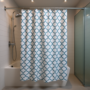 Rideau de douche en tissu polyester Hanko 180x200 cm bleu - Product Image 3