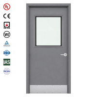 Porte coupe-feu métallique creuse UL, résistance au feu 60 minutes, pour hôpitaux, portes de compartiment anti-incendie avec panneau de vision