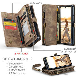 CaseMe Business Leather Phone Case for Samsung Z Fold 6 Muti-<strong>Cards</strong> <strong>Holder</strong> Flip Wallet <strong>Women</strong> Men Cover for Samsung Z Fold 6 5 4 - Product Image 2